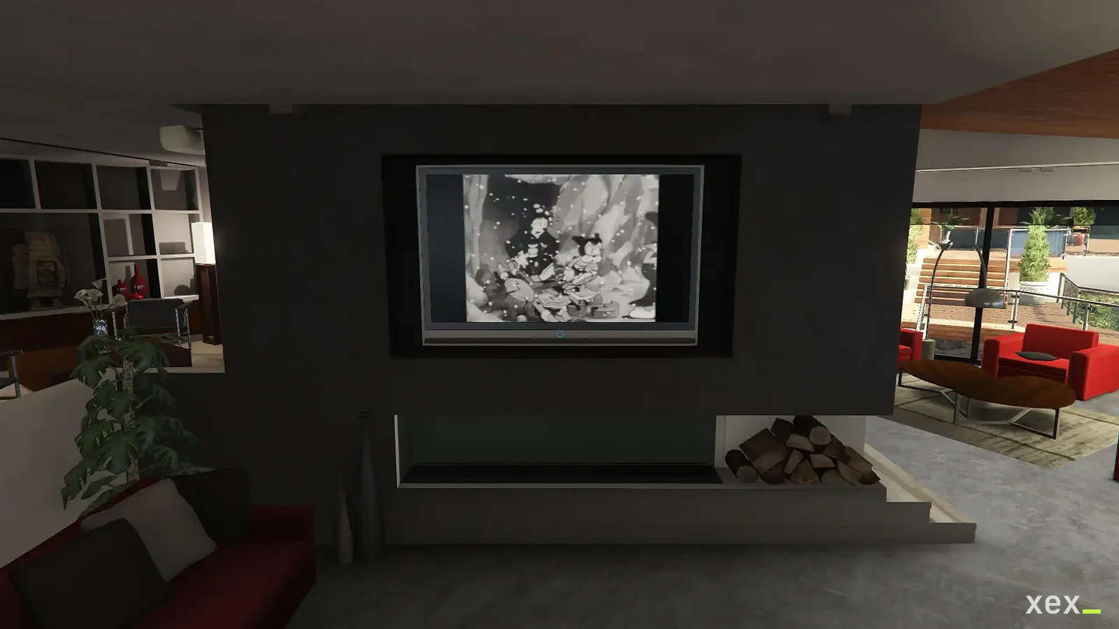 Works on the TVs of the map, no setup